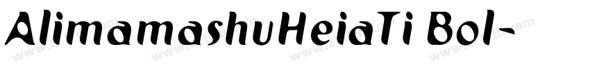 AlimamashuHeiaTi Bol字体转换
